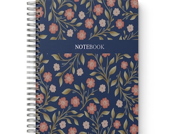 Whimsy Floral Softcover Notebook, Lined Notebook Gift for Women, Stationery Gift, Work Notebook