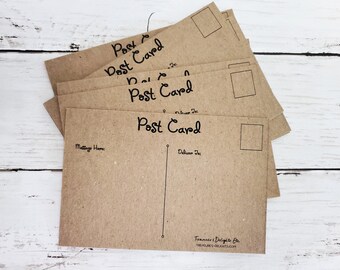 Postcards- (25) Blank Chipboard Postcards, 4 x 6 Chipboard, Set of 25