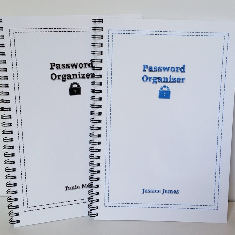Password Organizer Password Book Spiral Bound Etsy