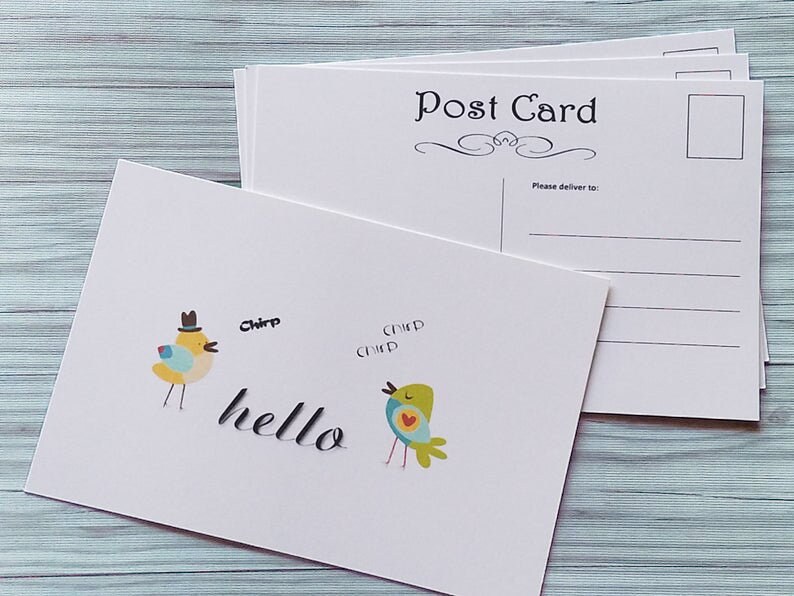 Postcards, Hello Postcards, Set of 10 Post Cards, Hello Birdie, Postcard Set image 3