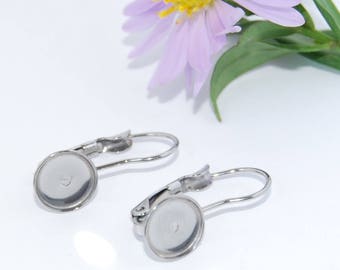 Stainless Steel French Clip Earring Findings 8mm