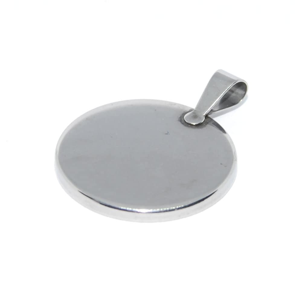 25 Mm Stainless Steel Pendant Blanks With Round Tray Etsy