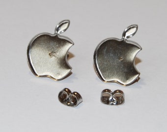 Stainless Steel Apple Bezel Earring Findings 12mm