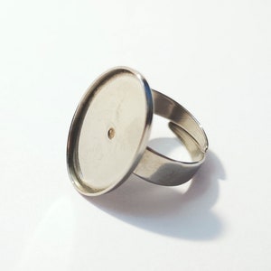 XS Stainless Steel Oval Ring Base Blanks