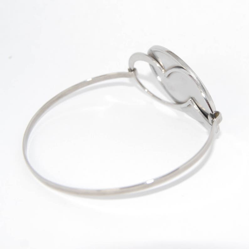Stainless Steel Bangle Bracelet Blanks With Oval Tray 22x30 Mm Etsy