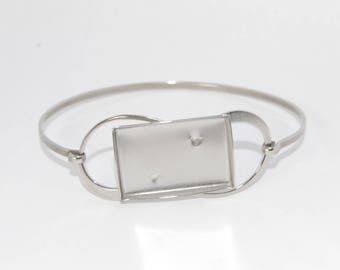 Stainless Steel Bangle Bracelet Blanks 16x24mm