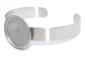 Stainless Steel Bangle Blanks with tray 20mm