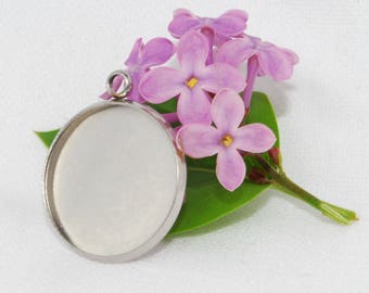 Stainless Steel Round Pendant Tray Blank Bezel 20mm