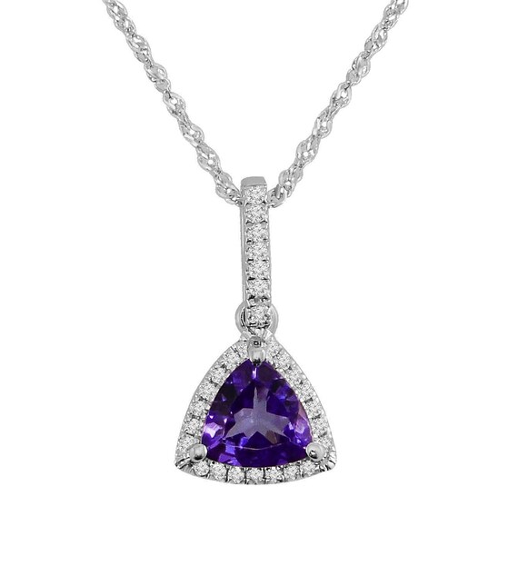 Sterling Silver Diamond Jewelry Pendants /& Charms Solid Tanzanite Diamond Pendant