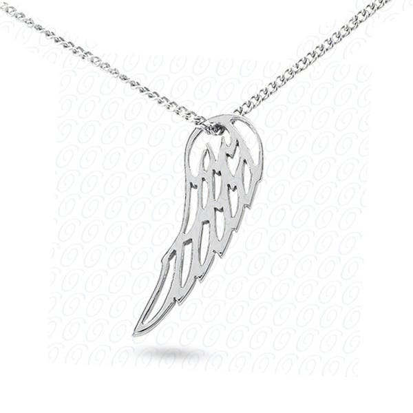 14k Solid White/Yellow Gold Angel Wing Dainty Pendant Chain Necklace 16"