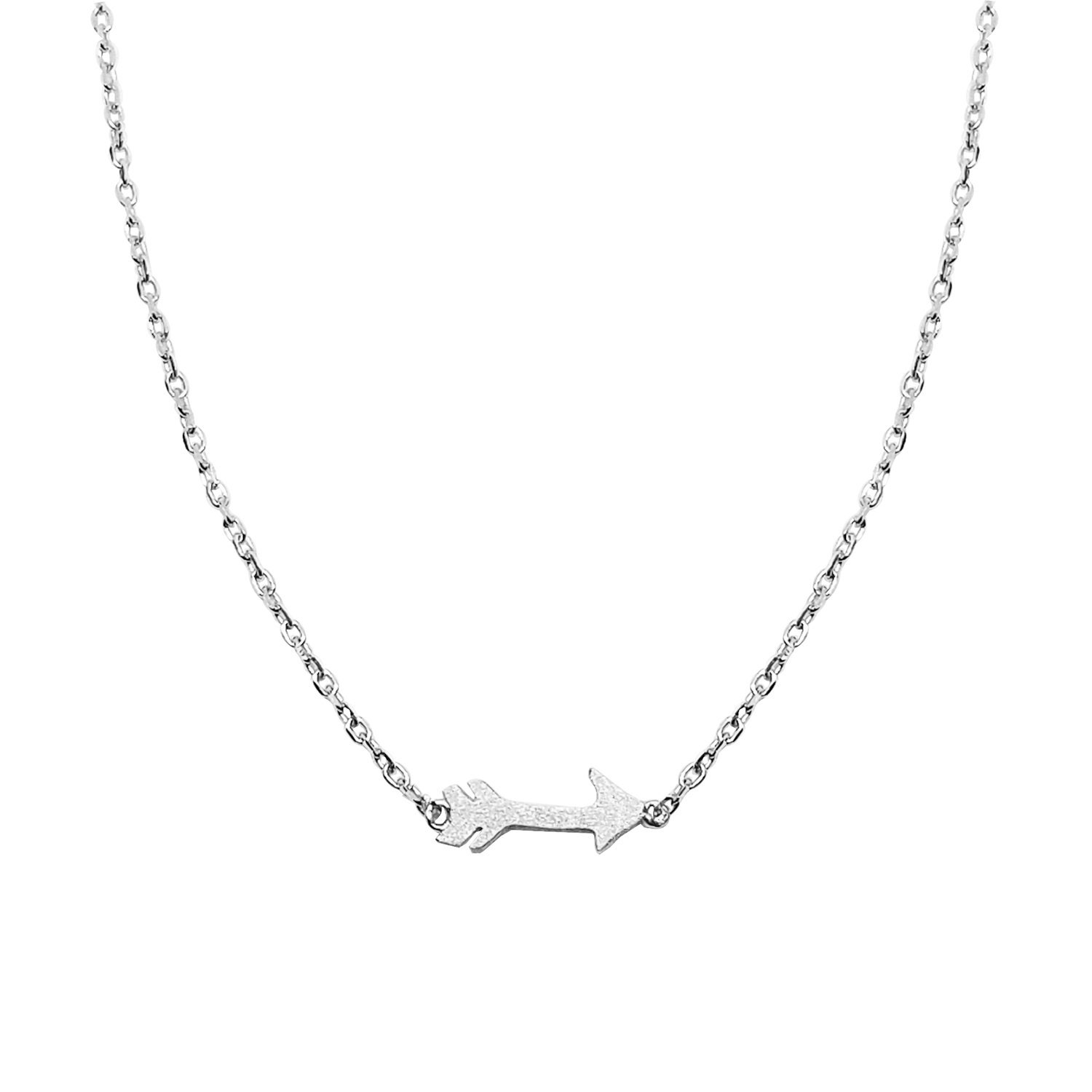 14k Solid Gold Arrow Necklace Dainty Gold Arrow Necklace Etsy