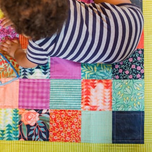 Tucker Prairie I, babyquilt, op maat gemaakte quilt, op maat gemaakte speeldeken, babyshowercadeau, cadeau nieuwe moeder, cadeau babymeisje, babyquilt op maat