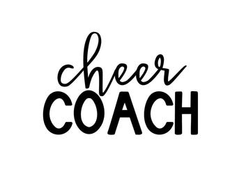 Cheer Coach Car Decal, Vinyl Window Sticker