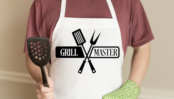 Grill Master Apron, Custom Kitchen Apron, Birthday Gift, Gift for men, custom gift, father's day, custom for men, men's apron