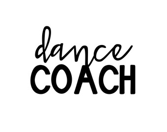 Dance Coach Car Decal, Personalized Vinyl Sticker