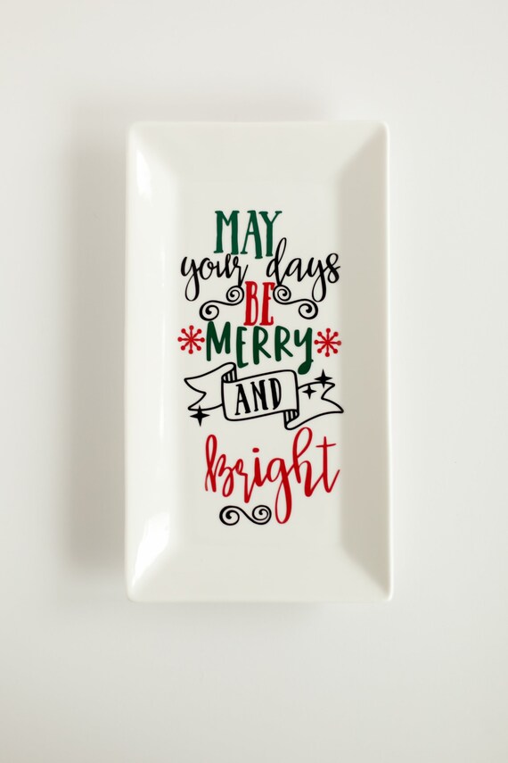 Custom Platter Merry /& Bright Christmas Platter Custom Housewarming Gift Custom Christmas Platter Custom Gift Custom Christmas Plate