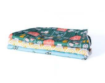 Ole McDonald Burp Cloths (set of 3), baby shower gift, new mom gift, baby gift, custom burp cloths, custom baby gift, personalized baby gift