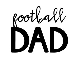 Football Dad Vinyl Car Decal, Custom Colors