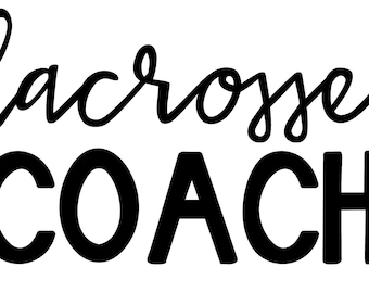 Lacrosse Coach Car Decal, Personalized Vinyl Sticker