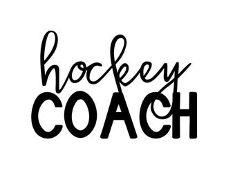 Hockey Coach Vinyl Decal, Custom Car Decal