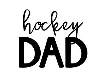 Hockey Dad Vinyl Decal, Custom Car Decal