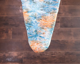 Blue Orange Watercolor Ironing Board Cover, custom ironing board cover, personalized gift idea, birthday gift, gift women, custom gift idea