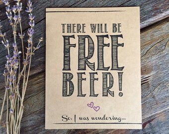 Grappige bruidsmeisje voorstel Maid of Honor rustieke bruidsmeisje uitnodigen. Gratis bier hoe te vragen bruids partij. Maid of Honor, matrone van de eer. Rustieke