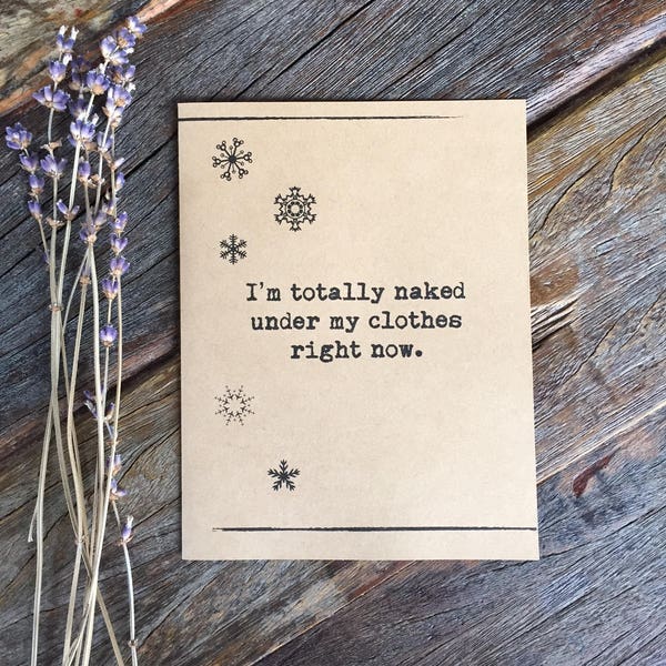Funny Xmas Card Funny Christmas Card Hanukkah Card Naughty Holiday Boyfriend Girlfriend Card Husband Wife Card Fiance Card Love holiday