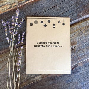 Carte de Noël pour femme Carte de Noël coquine pour petite amie Carte de Noël drôle Carte de père Noël coquine petit ami Vacances drôles