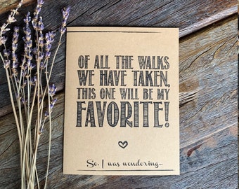 Tarjeta "¿Me acompañarás al altar?": un divertido recuerdo de boda