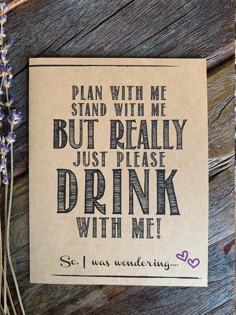 Bridesmaid Proposal Funny Maid of Honor Rustic Bridesmaid Etsy