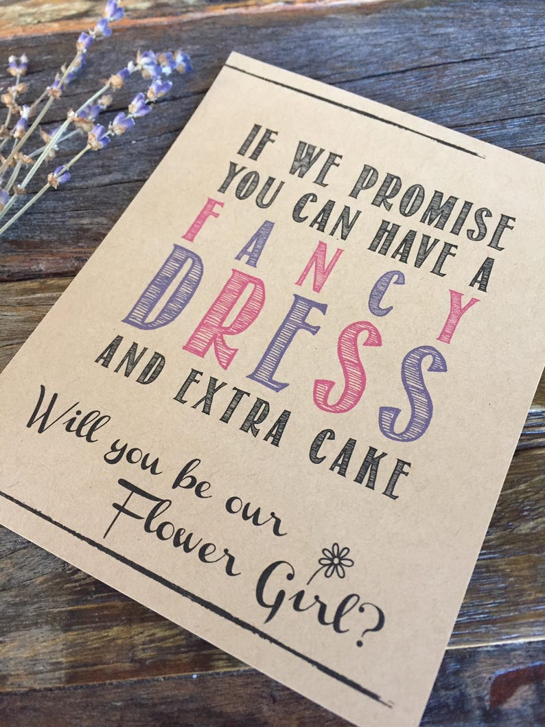 Flower Girl Proposal. Rustic Funny Bridal Invite. How to Ask Etsy