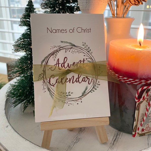 Names of Christ Christmas Advent on Easel