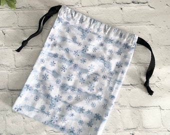 Gift Bag/Christmas drawstring bag/reusable gift wrap/Eco gift wrap/Stocking stuffer