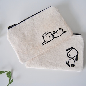 Petite pochette à fermeture éclair/Pochette à fermeture éclair pour chien/Bas de Noël/Cadeau pour amoureux des chiens/Petit portefeuille/Porte-monnaie/Porte-monnaie/Porte-monnaie de moins de 25 ans/Cadeau pour elle/Tips pochette
