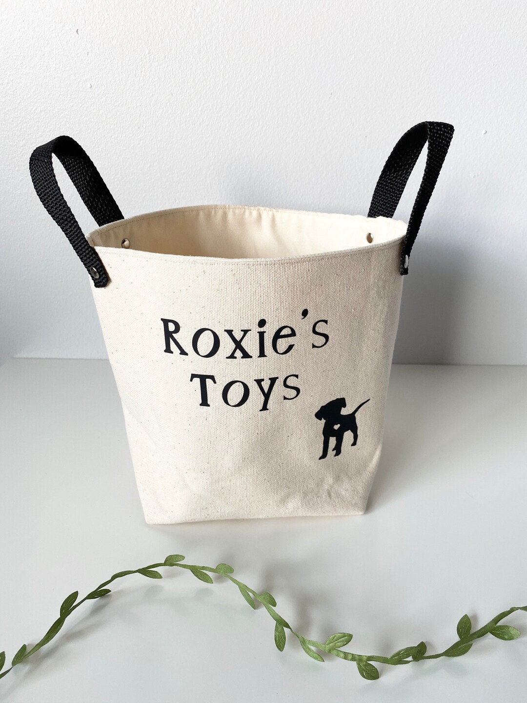 Personalized Pet Bin/custom Dog Toy Bin/cat Toy Bin/canvas Etsy