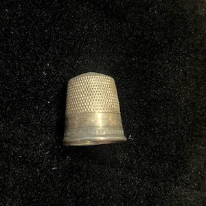 Antique Sterling Silver Size 12 Thimble for Stitching or Embroidery -
