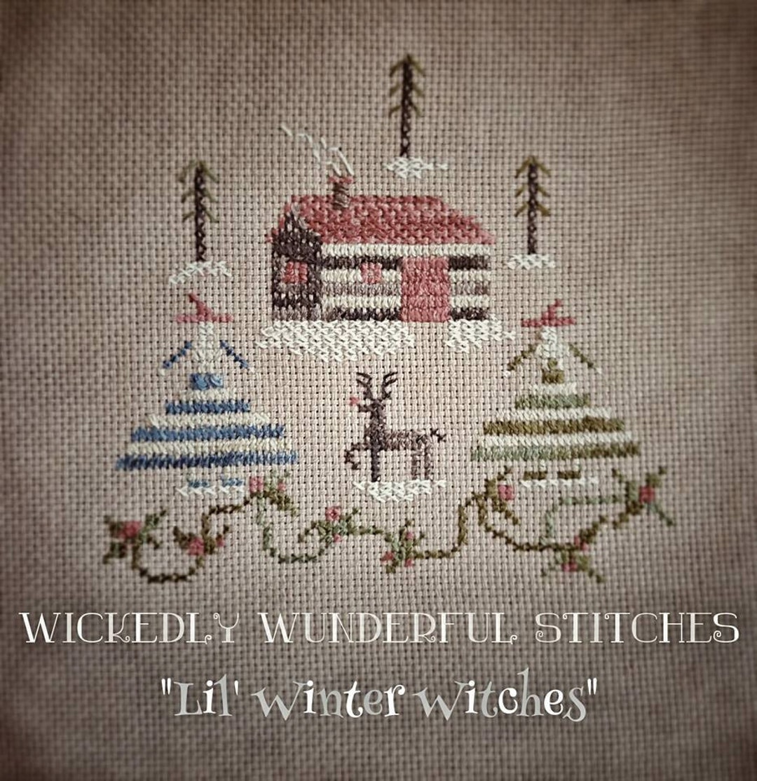 Lil' Winter Witches - PDF Cross Stitch Pattern - Etsy