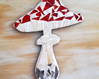 Mosaic mushroom stained glass Wall hanging