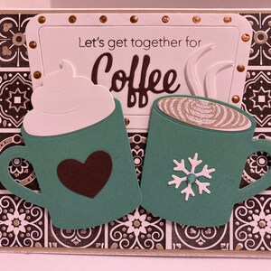 Coffee card with pop up Gift card