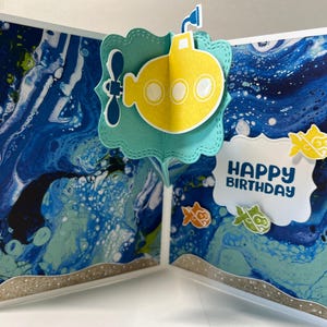 Biglietto di auguri pop-up Yellow Submarine