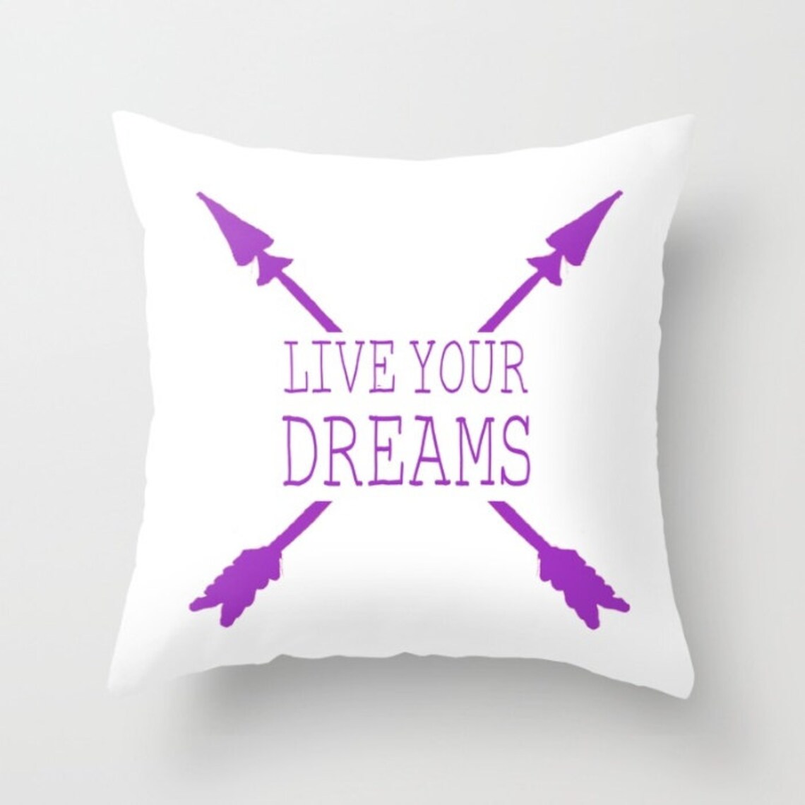 Dreams Pillow Cover Live Your Dreams Pillow Dream Pillow Etsy