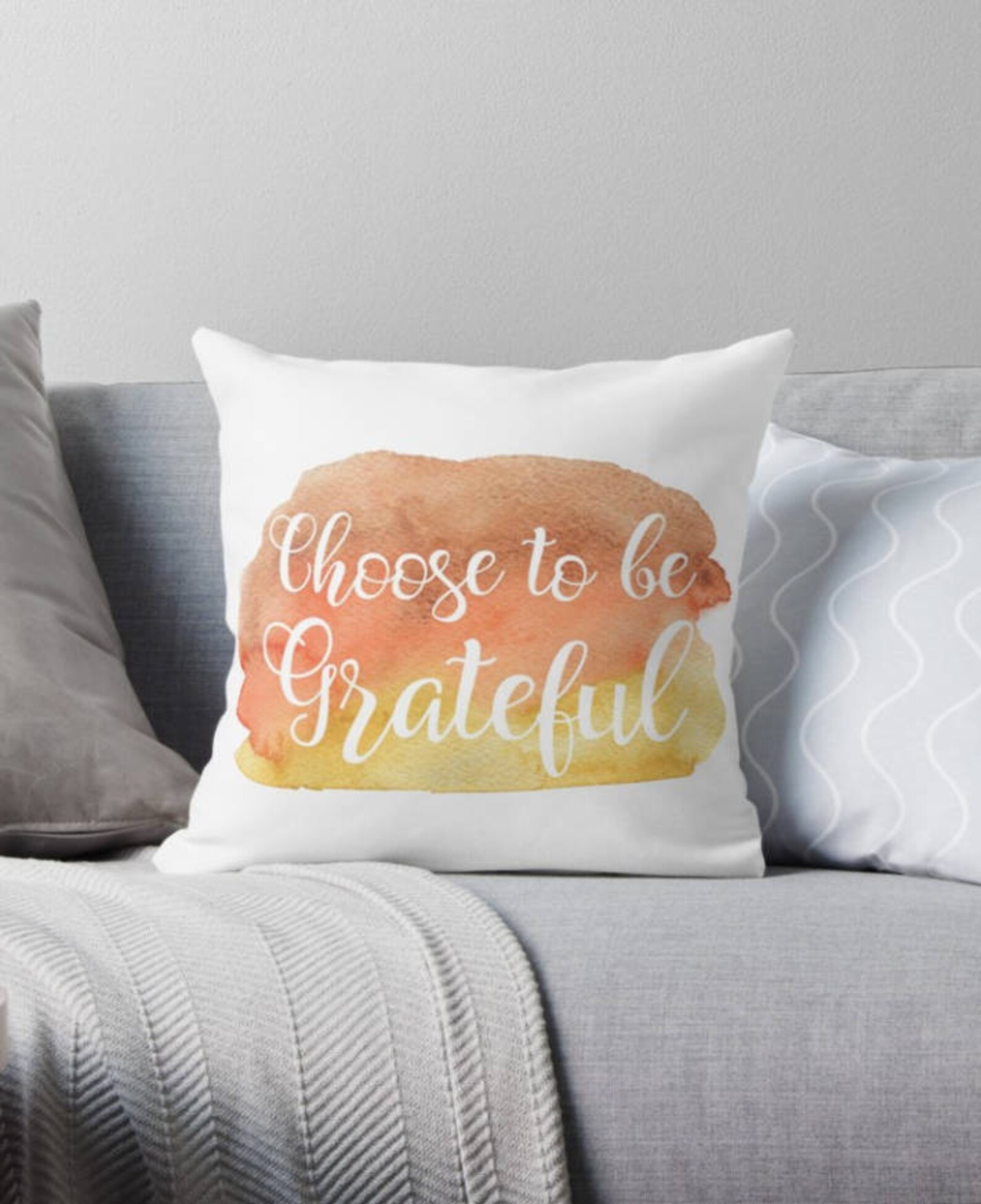 Gratitude Pillow Thanksgiving Pillow Choose to Be Grateful Etsy