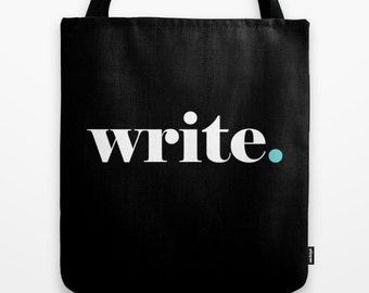 Writer Tote Bag, Write Tote, Writer Tote, Write Tote Bag, Writer Inspiration, Writer gift, Author Gift, English Major, Writer book bag, word