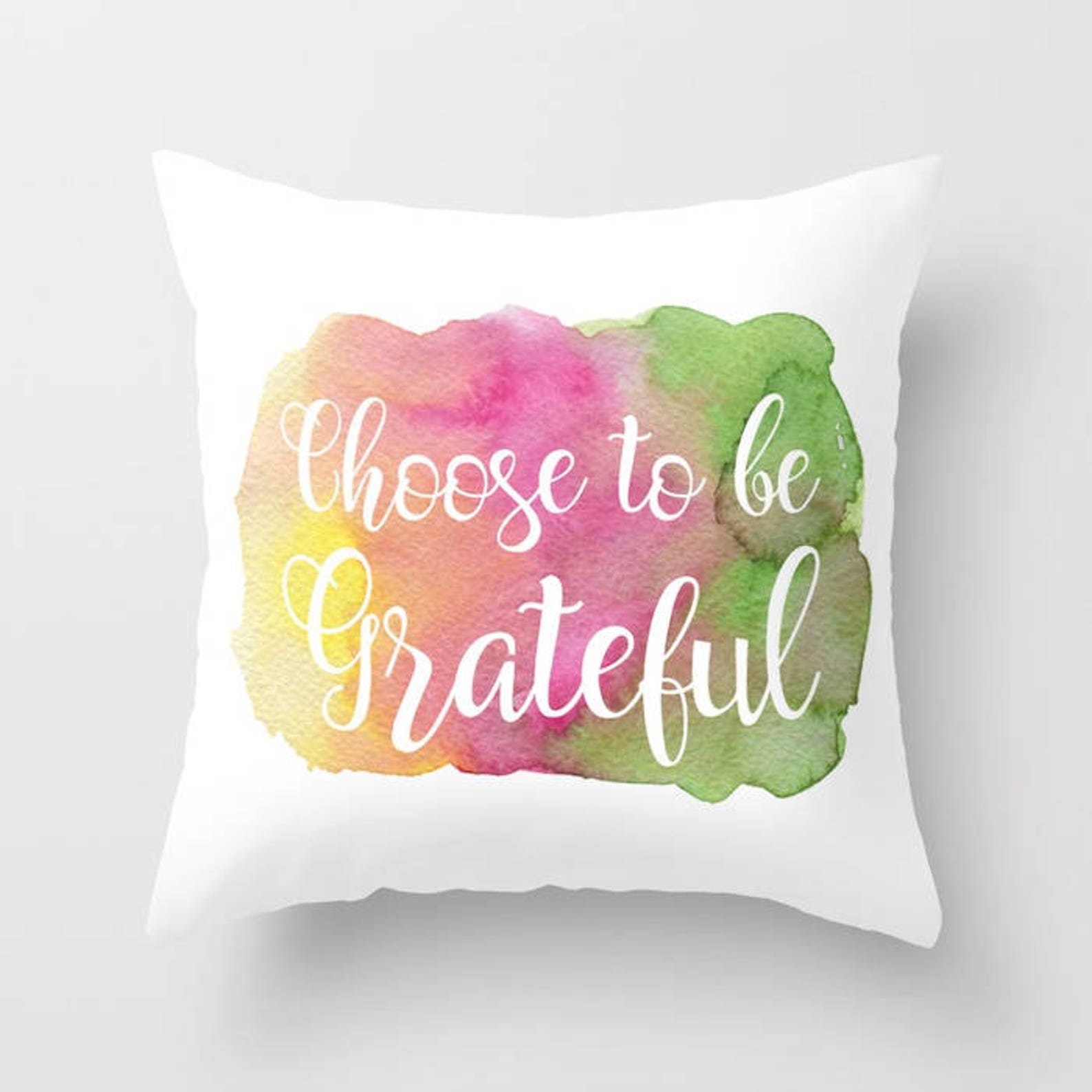 Gratitude Pillow Thanksgiving Pillow Choose to Be Grateful Etsy