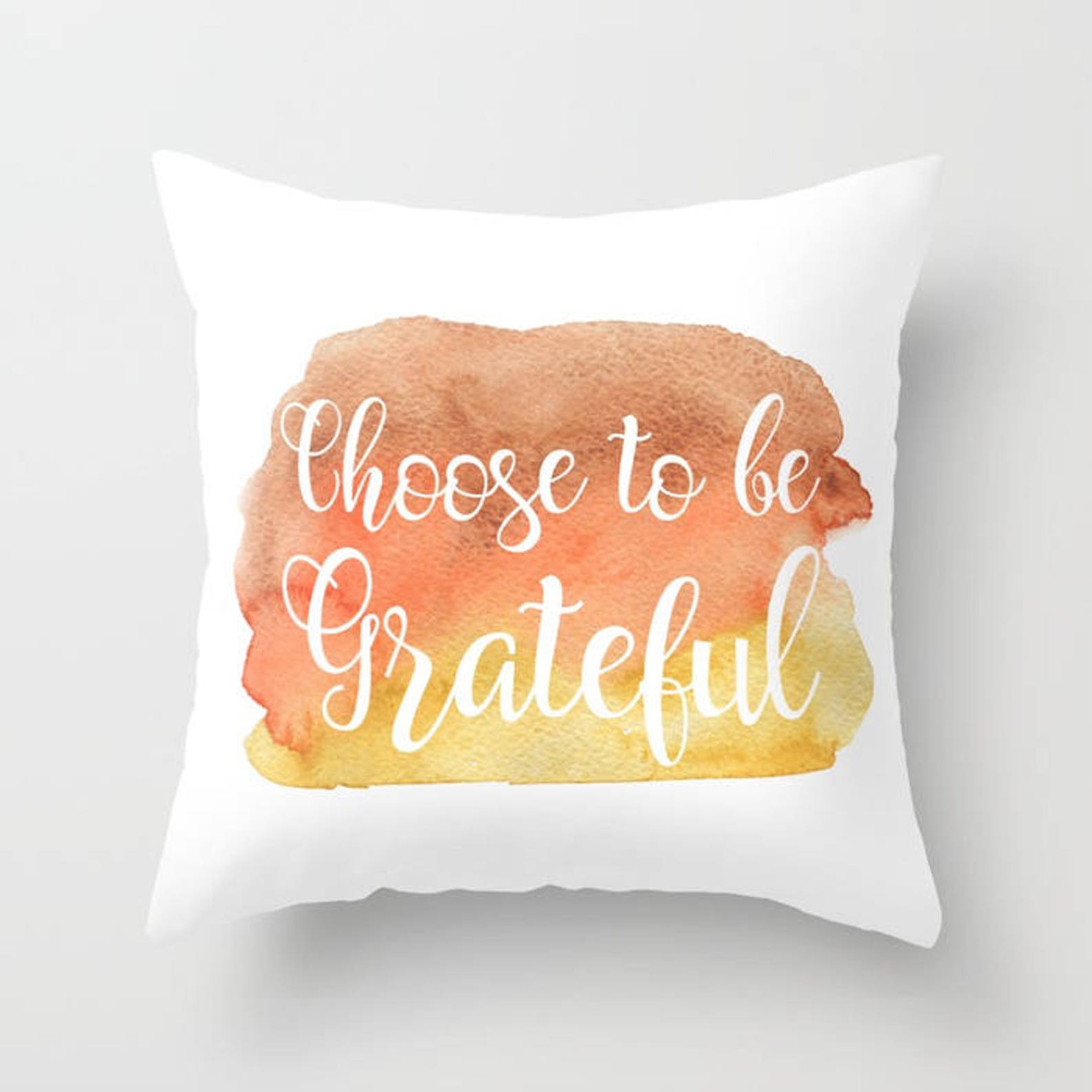 Gratitude Pillow Thanksgiving Pillow Choose to Be Grateful Etsy