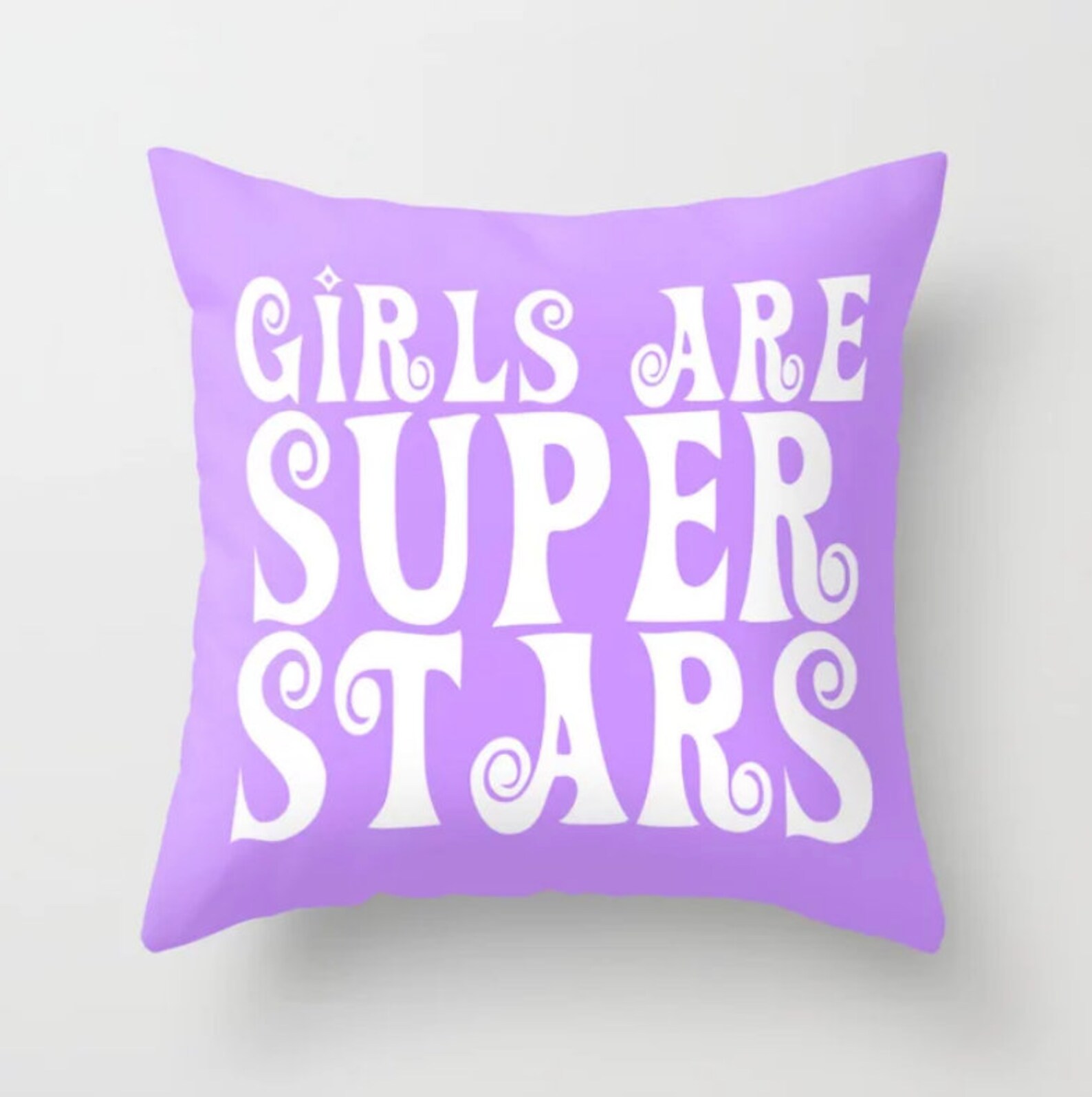 Girls Pillow Cover Girls Are Superstars Super Stars Pink Etsy