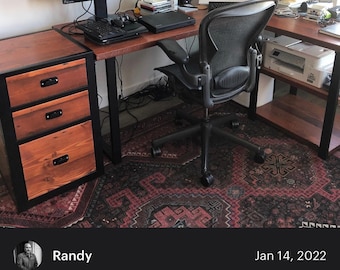 L shaped desk with shelves. Industrial desk. Reclaimed wood desk. Corner desk. Modern desk. Salvaged wood desk. Office desk. Executive desk.
