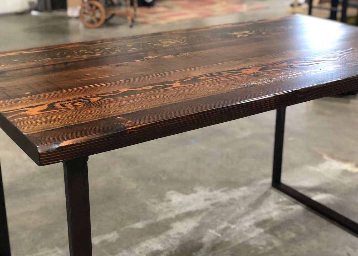 Industrial Table. Kitchen Table. Dining Table. Reclaimed Wood - Etsy
