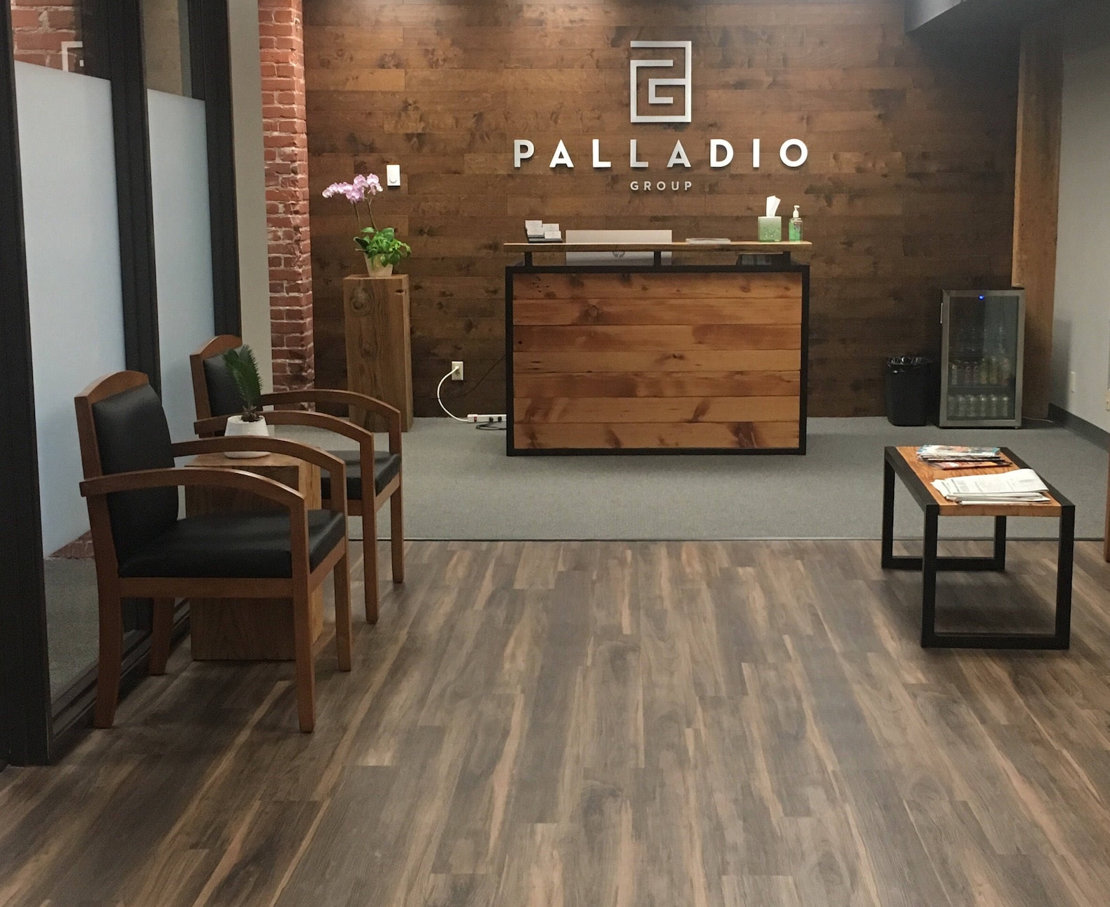 Industrial Reception desk. Reclaimed wood desk. Front counter Etsy